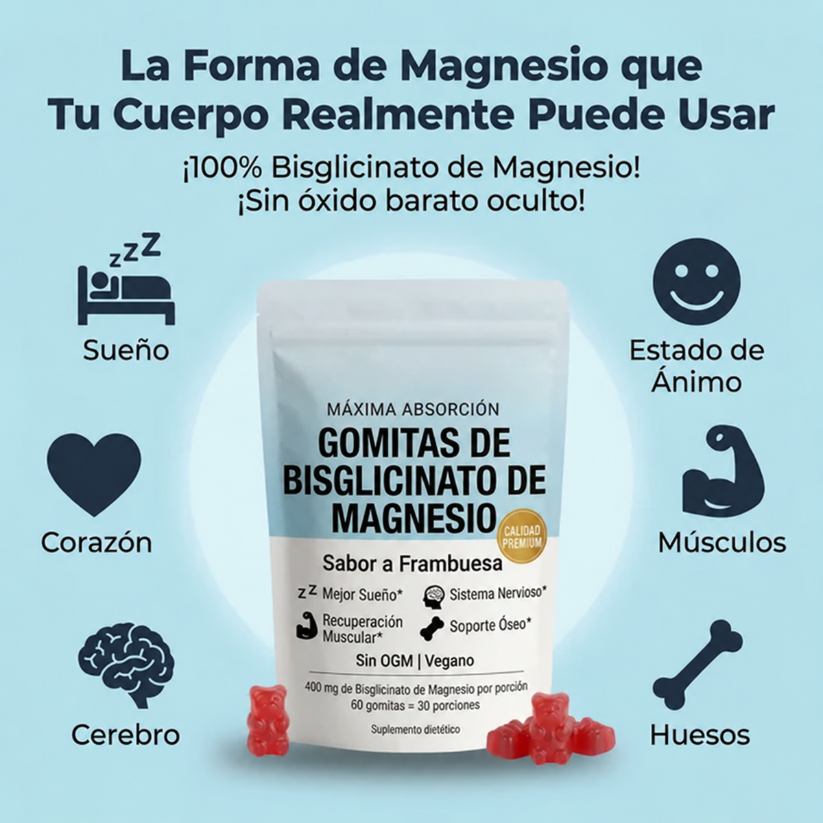 Magnesio Bisglicinato en Gomitas